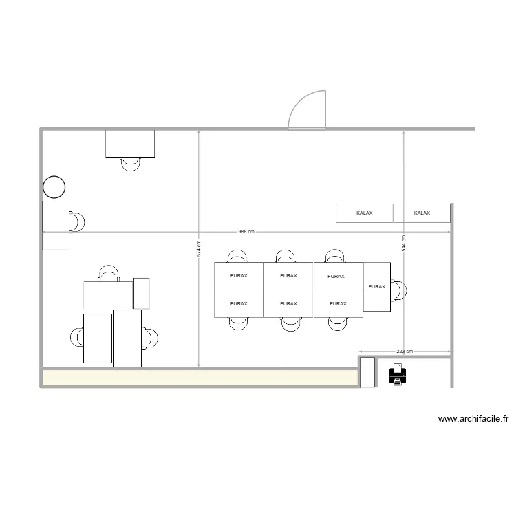ESPACE FURAX. Plan de 1  et 3 m²