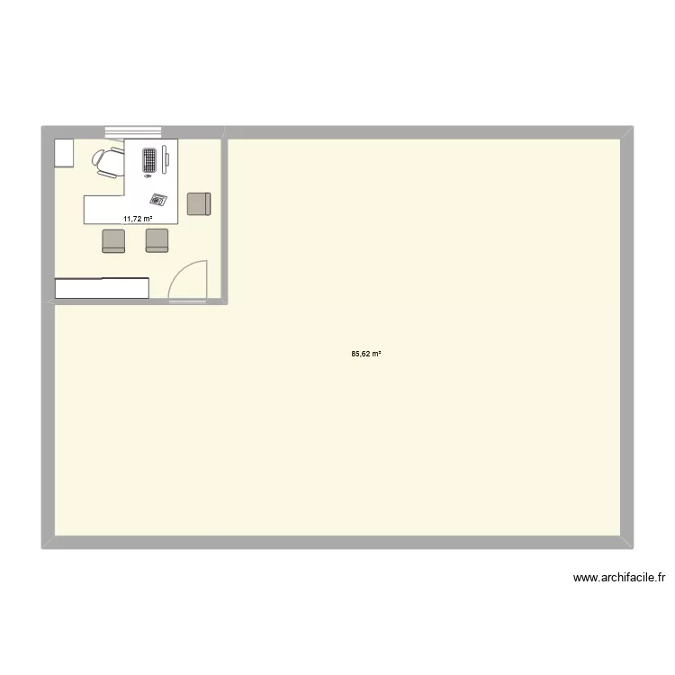 Bureaux Bois et Paille. Plan de 2 et 97 m² Bureaux Bois et Paille. Plan de 2 et 97 m²