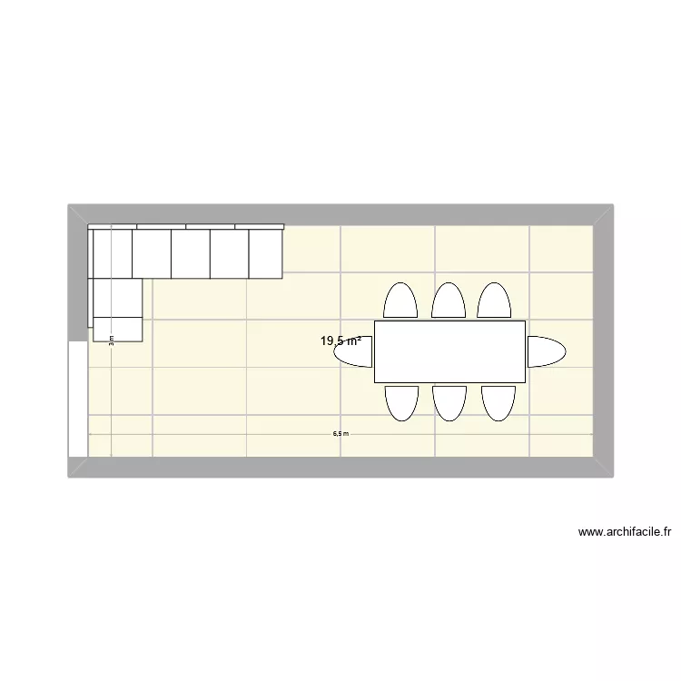 Cuisine d'&eacute;t&eacute;. Plan de 1  et 20 m²