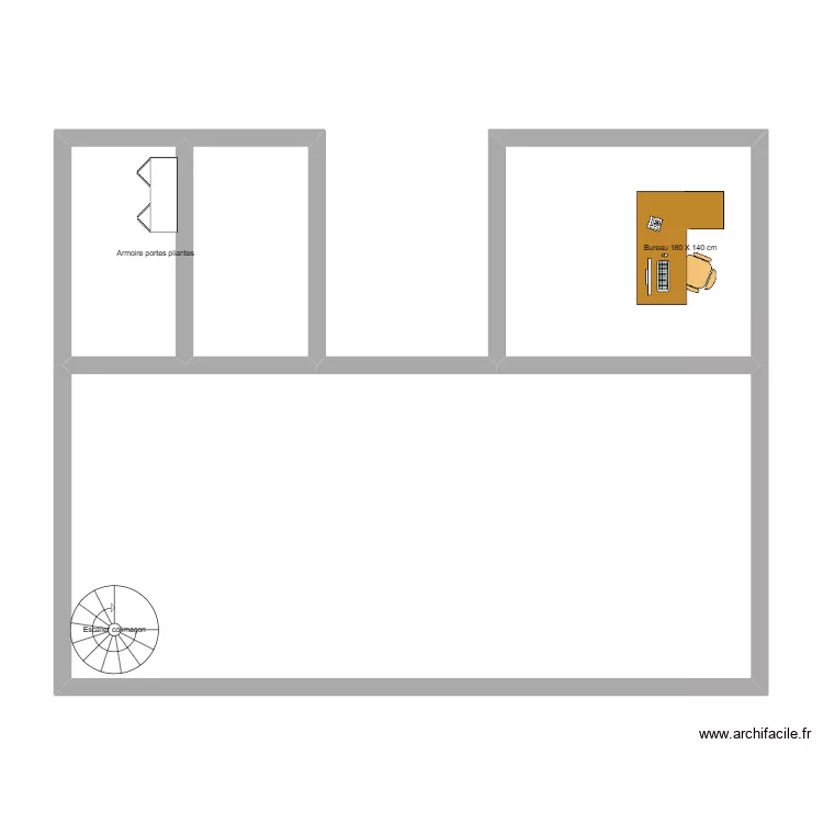 hj,kbh. Plan de 4  et 78 m²