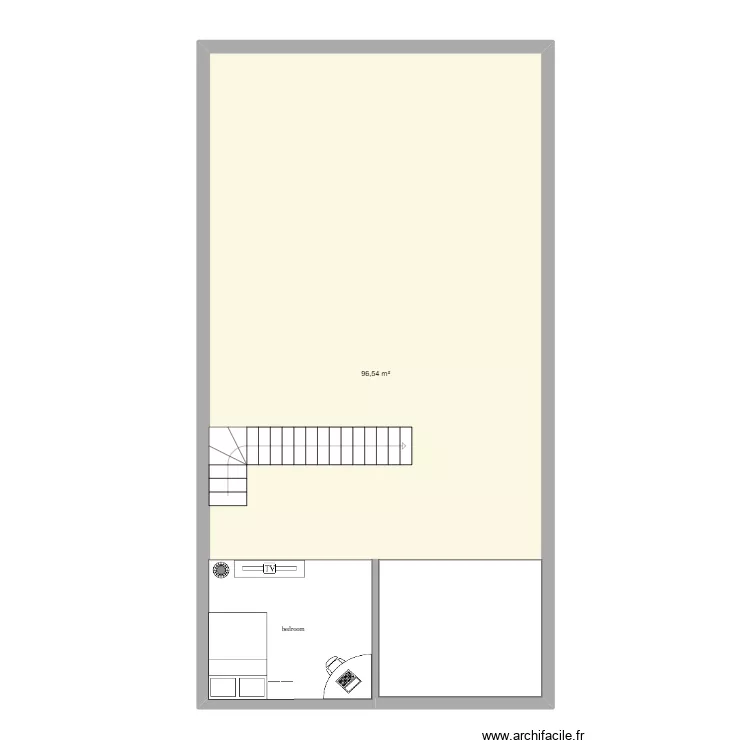 mmm. Plan de 1  et 97 m²