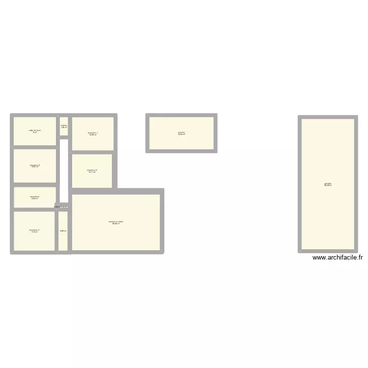 maison plan 2. Plan de 13 Pièces et 165 m²
