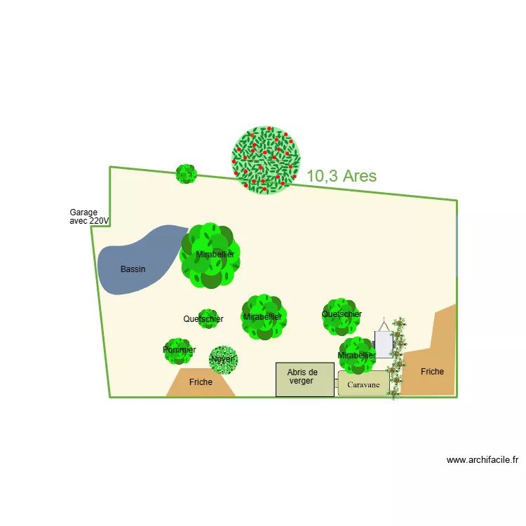 Verger version simple 01. Plan de Verger version simple 01. Plan de