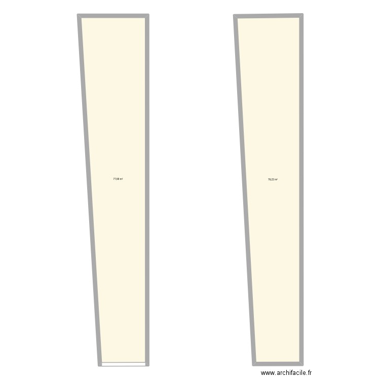 GB1. Plan de 2 pièces et 154 m2