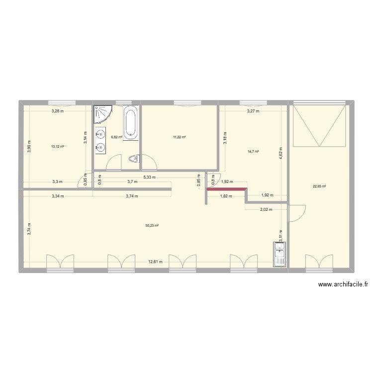 mescoulesnonmodif. Plan de 6 pièces et 119 m2