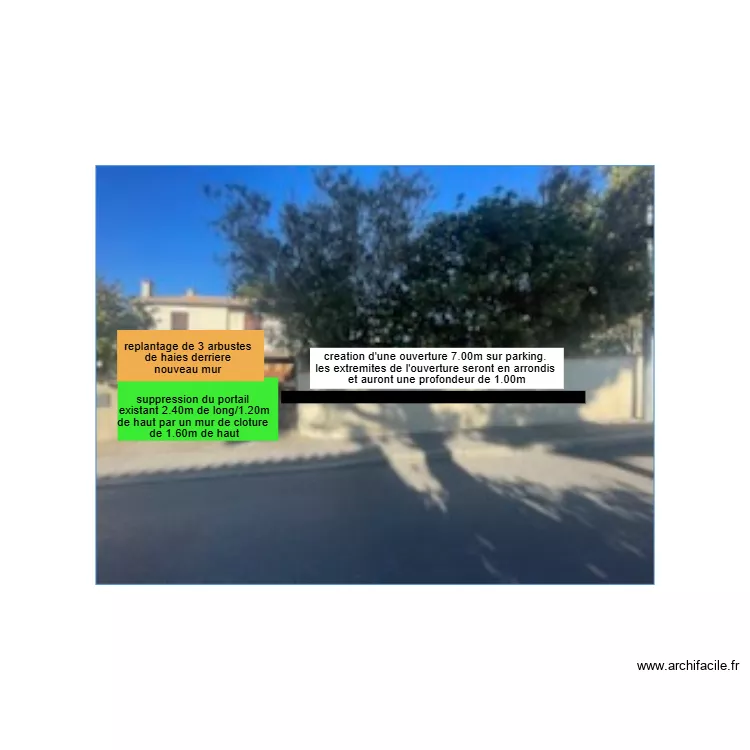 cloture apres travaux choix N&deg;1. Plan de 