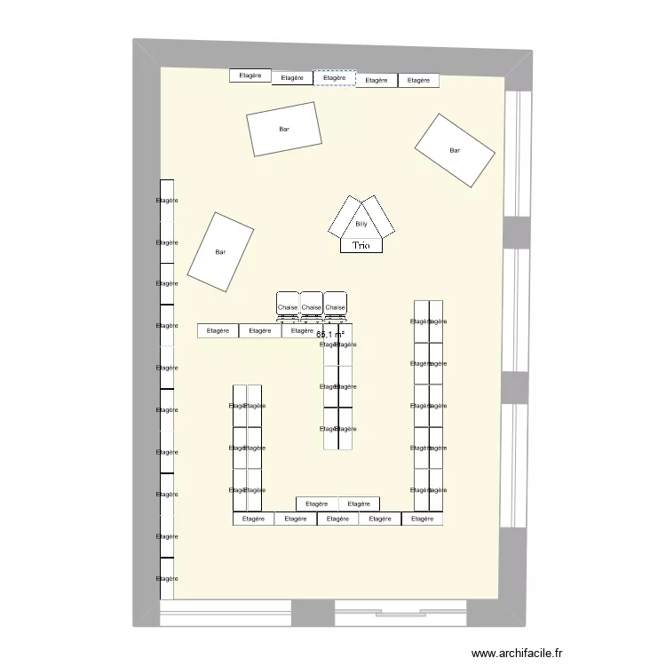 magasin fil. Plan de 