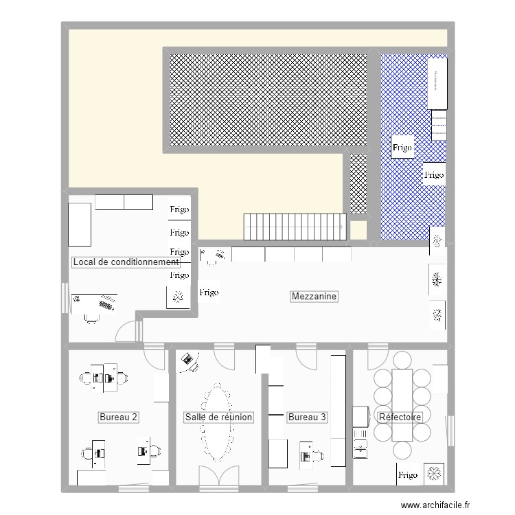 20240522 Reprobiol Ouffet niveau 1 Projet Filling et Lyo . Plan de 12 pièces et 240 m2