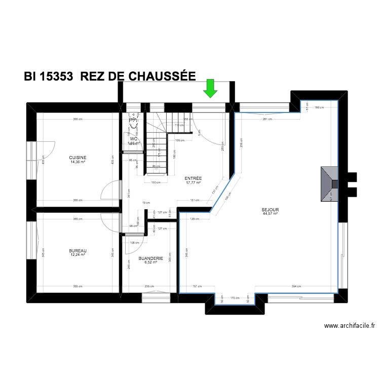 BI 15353.. Plan de 29 pièces et 279 m2