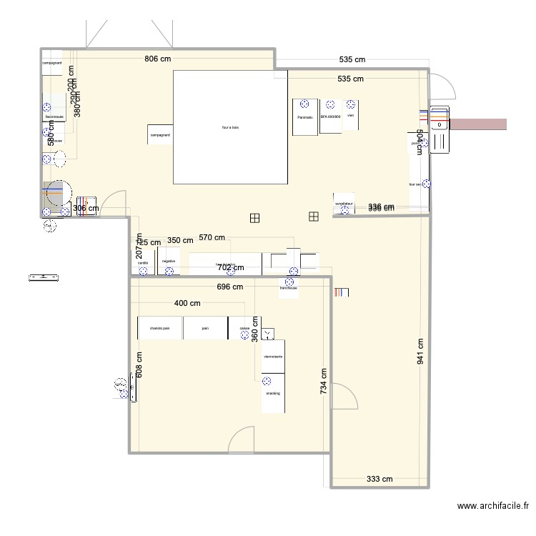 faivre. Plan de 2 pièces et 162 m2