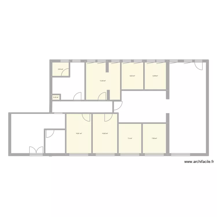 Berny sport sant&eacute;. Plan de 9 pièces et 66 m²