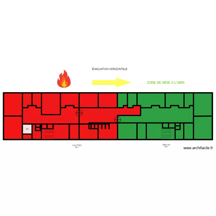 CALYPSO R+1 EVAC. Plan de 