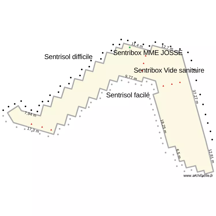 HUGANA. Plan de 1  et 1310 m²