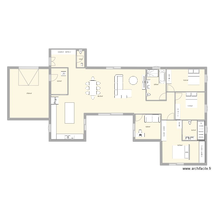 maison test 2. Plan de 10 pièces et 176 m2