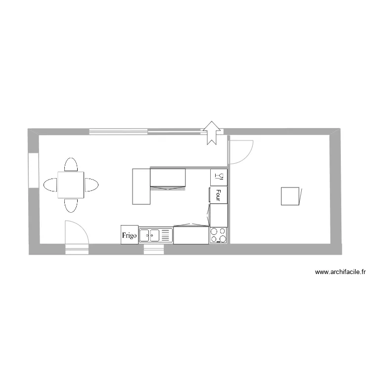 Narrosse /Appart Est bis. Plan de 