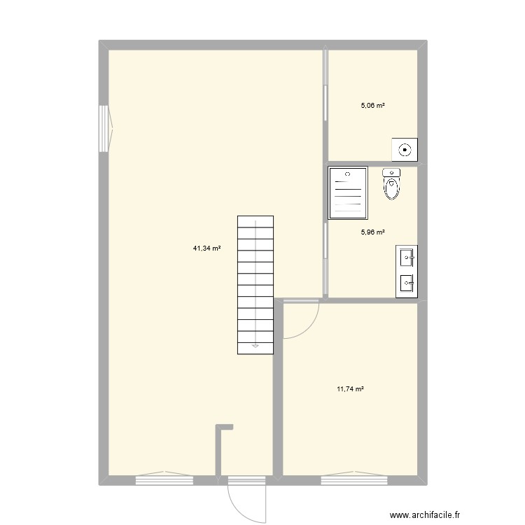 Maison Montes Aguilar. Plan de 4 pièces et 64 m2