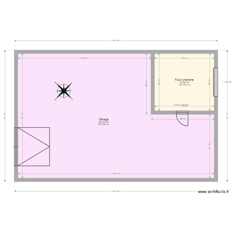 ML24006275 GRANDCLAUDE. Plan de 2 pièces et 95 m2