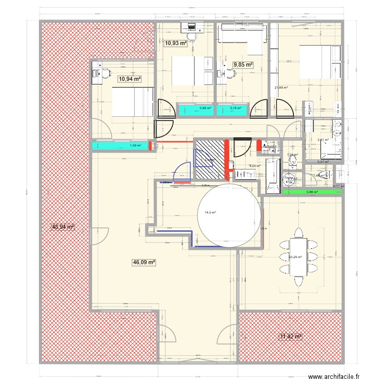 Greg13008 der des der-11. Plan de 22 pièces et 215 m2