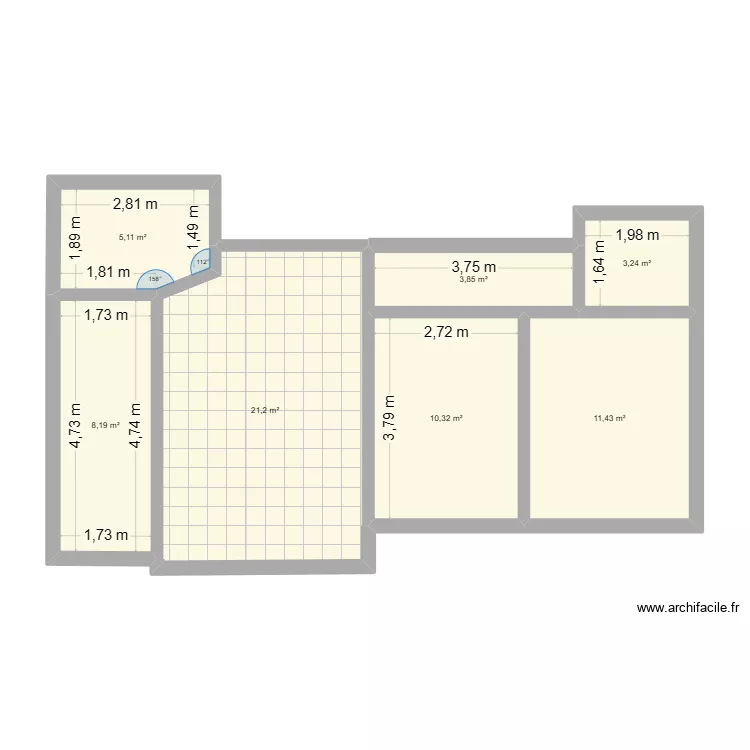 appt pech. Plan de 7 et 63 m² appt pech. Plan de 7 et 63 m²