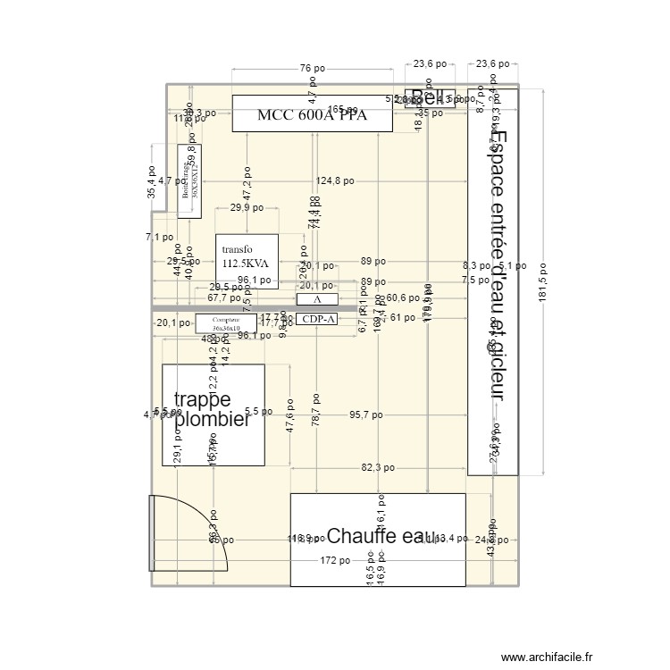 &Eacute;cole l'assomption salle &eacute;lectrique principale 1. Plan de 0 pièce et 0 m2