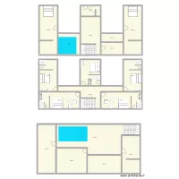 Plan riad Bab  Doukalah patio excentre