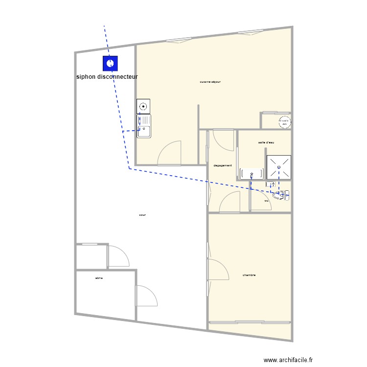 MENEGHETTI ass1. Plan de 9 pièces et 90 m2