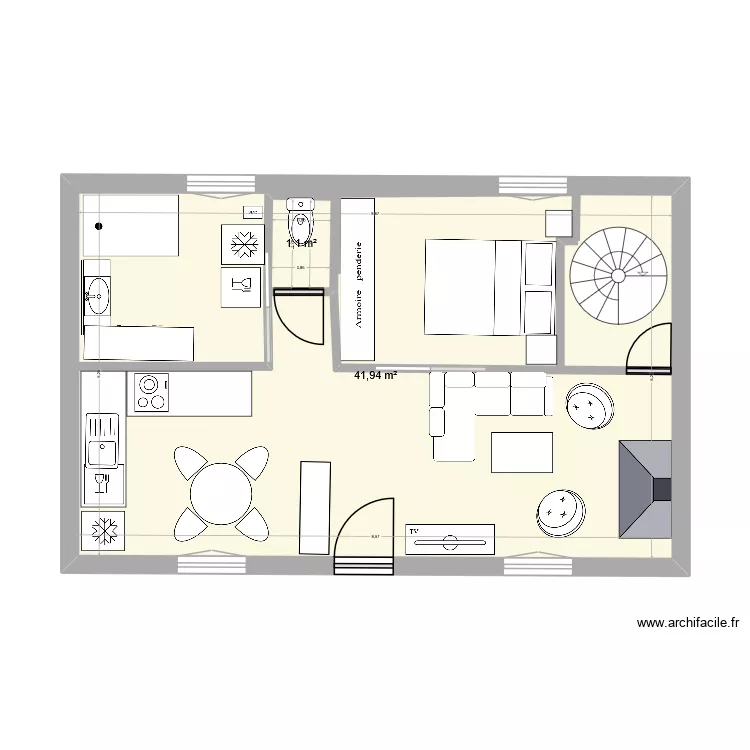 projet maison. Plan de 2 et 46 m² projet maison. Plan de 2 et 46 m²