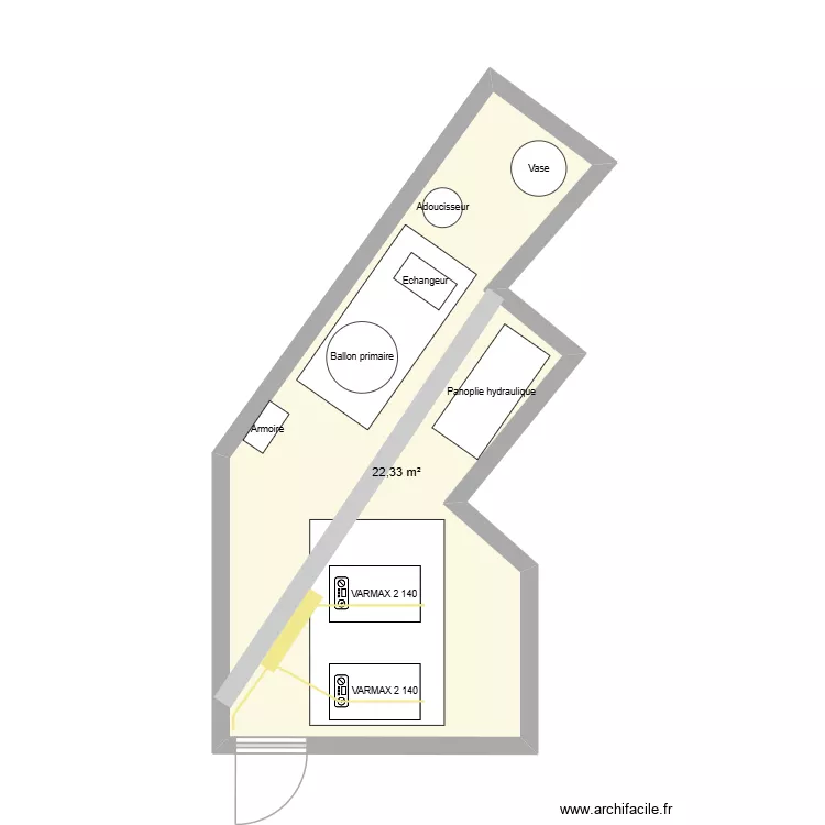 Schéma Villa du Parc projeté. Plan de 1 et 22 m² Schéma Villa du Parc projeté. Plan de 1 et 22 m²