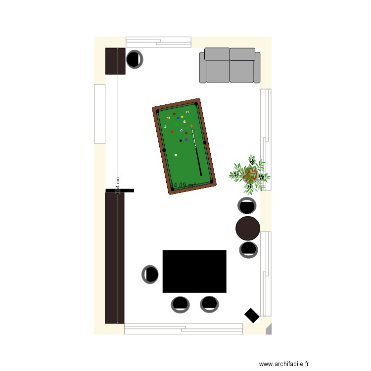 salon. Plan de 0 pièce et 0 m2