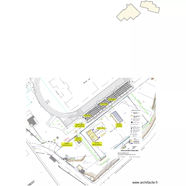 RAF25 - DIGNE - STADE JEAN ROLLAND - BASE DE VIE 2. Plan de 