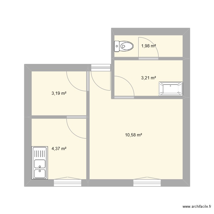 STANISLAS ORIGINE. Plan de 5 pièces et 23 m2