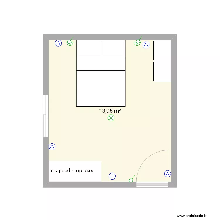 Chambre d'h&ocirc;tes . Plan de 