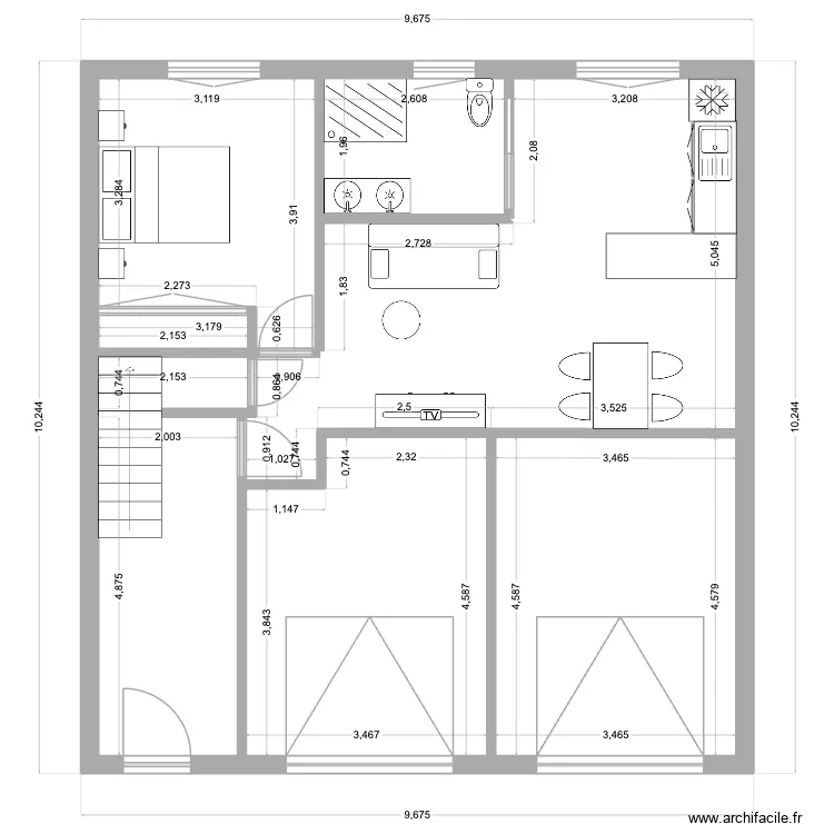 PROJET MANOUKIAN APPART. Plan de 6 et 85 m² PROJET MANOUKIAN APPART. Plan de 6 et 85 m²