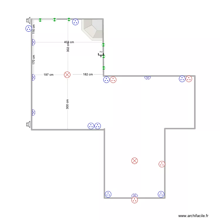 VDA SALON ELEC2. Plan de 