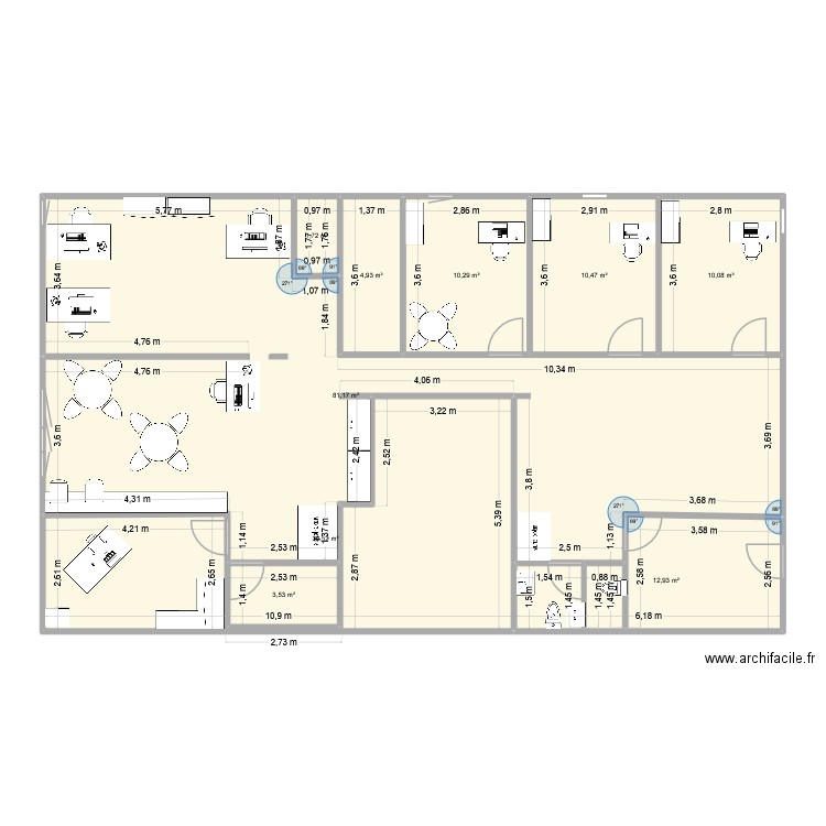 CIO Ivry. Plan de 9 pièces et 166 m2