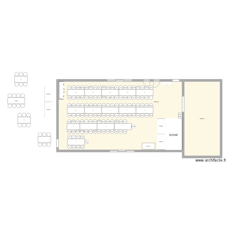 Salle Mariage Last Version 27/02. Plan de 2 pièces et 185 m2