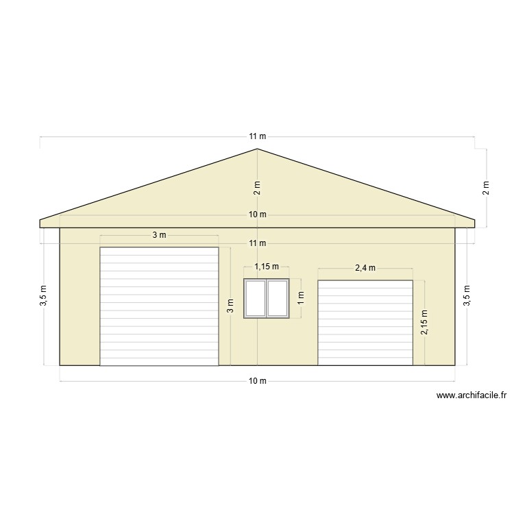 fa&ccedil;ade atelier. Plan de 0 pièce et 0 m2