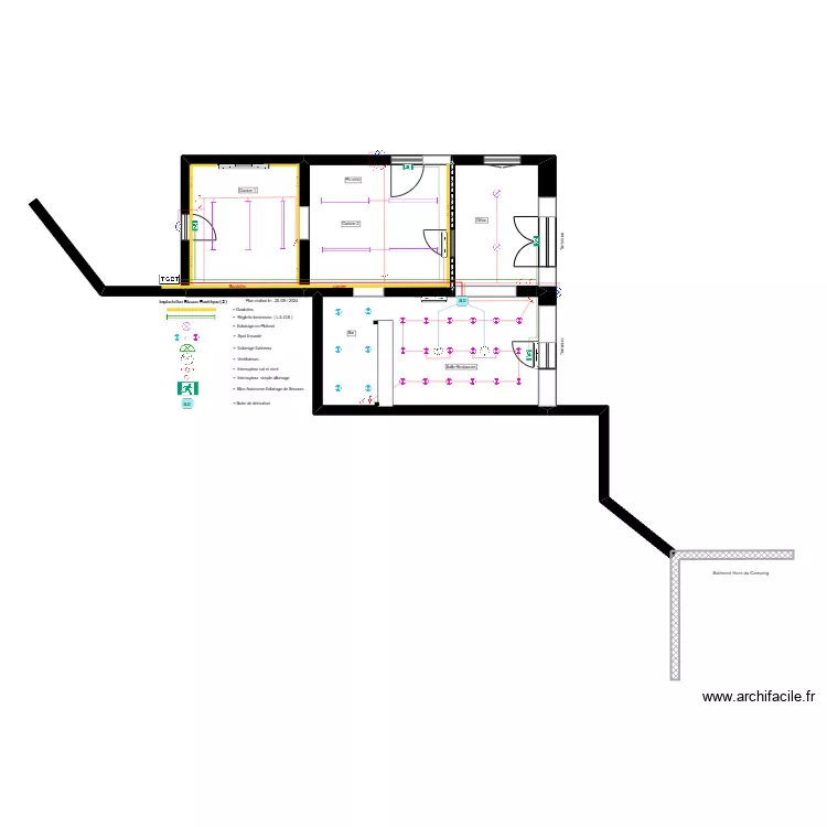 Les MANADES / Restaurant /Elec. Plan de 