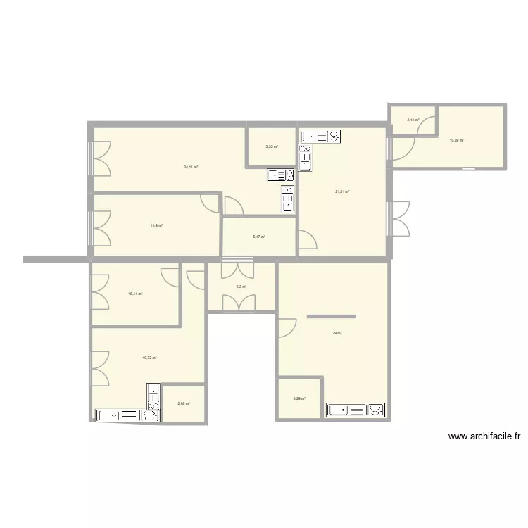 appart 2. Plan de 13 et 154 m² appart 2. Plan de 13 et 154 m²