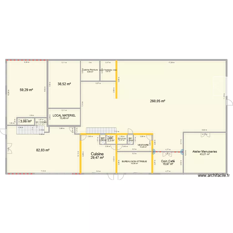 LOCAL FUTUR 2eme version. Plan de 