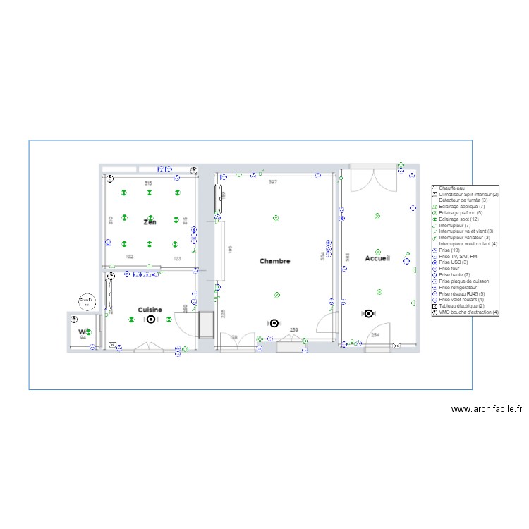 CHAMBRE 1 ET ACCUEIL N°4. Plan de 0 pièce et 0 m2