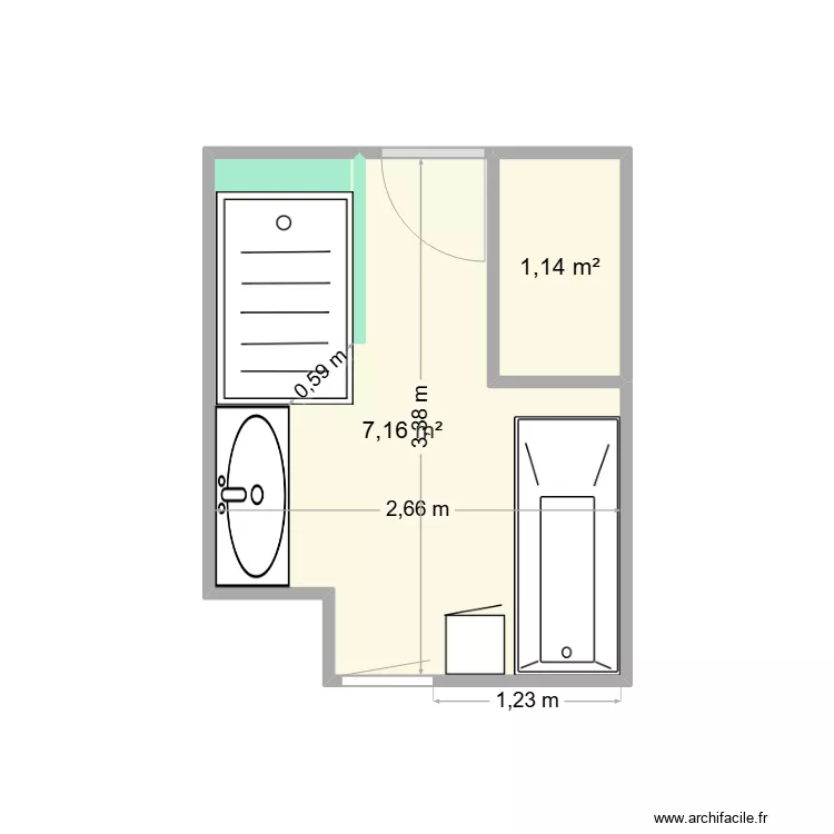 sdb bis. Plan de sdb bis. Plan de