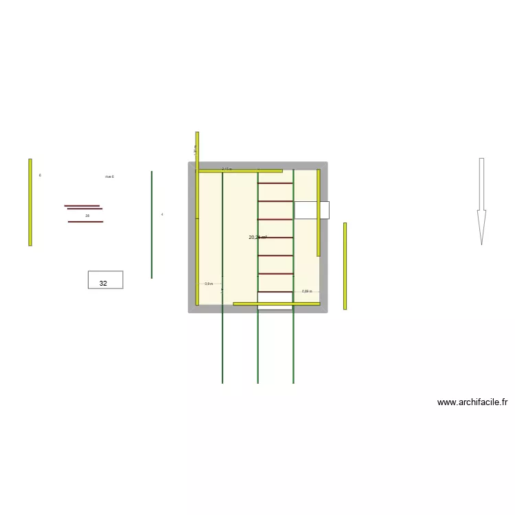 sous sol 2 rive 20 7 2026. Plan de 1 et 20 m² sous sol 2 rive 20 7 2026. Plan de 1 et 20 m²