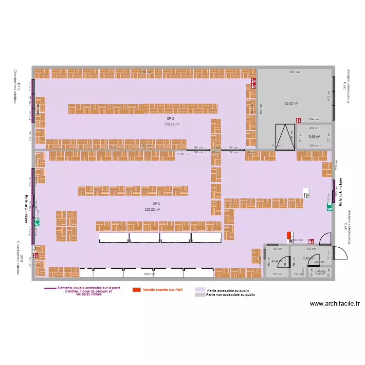 LE D&Eacute;P&Ocirc;T APRES TRAVAUX. Plan de 