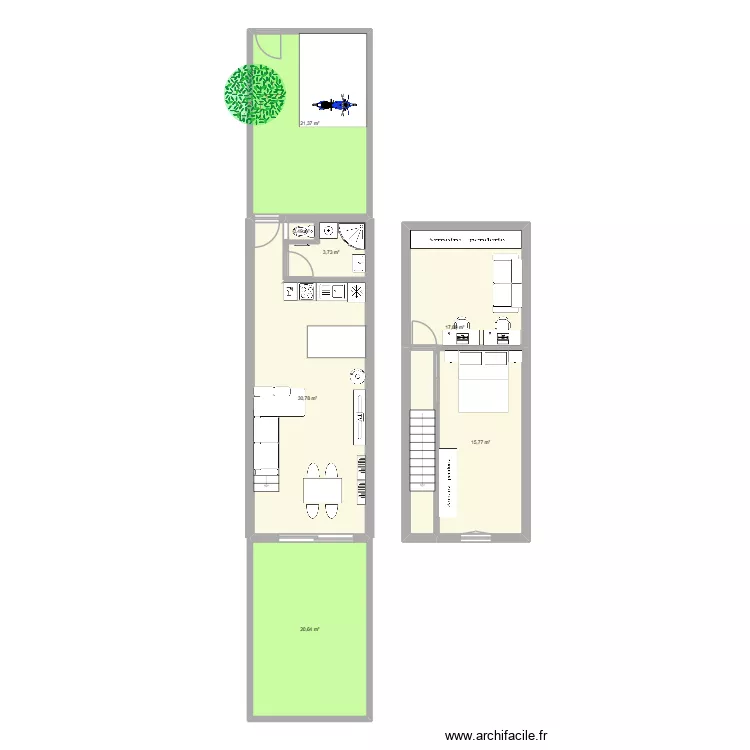 vendargues. Plan de 7  et 111 m²