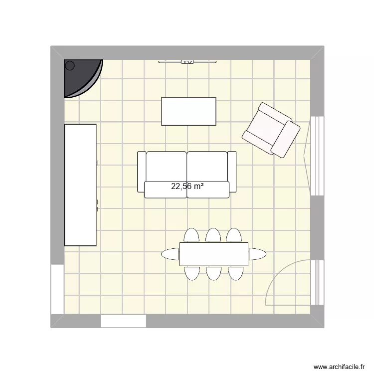 salle a manger plus salon. Plan de 1 et 23 m² salle a manger plus salon. Plan de 1 et 23 m²