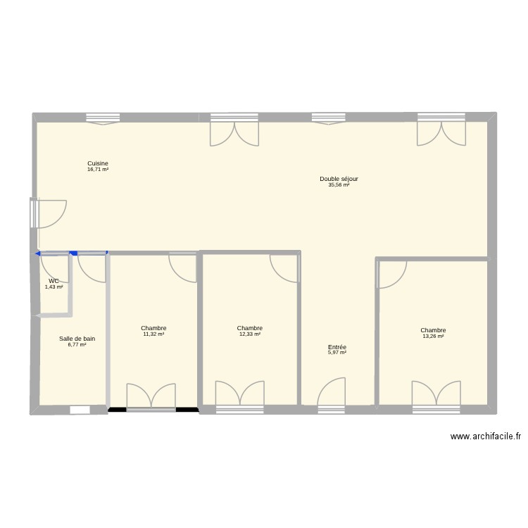 MAISON ALAINCOURT. Plan de 8 pièces et 140 m2