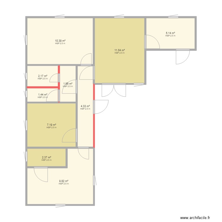 plan atrokpocodji provisoir. Plan de 0 pièce et 0 m2