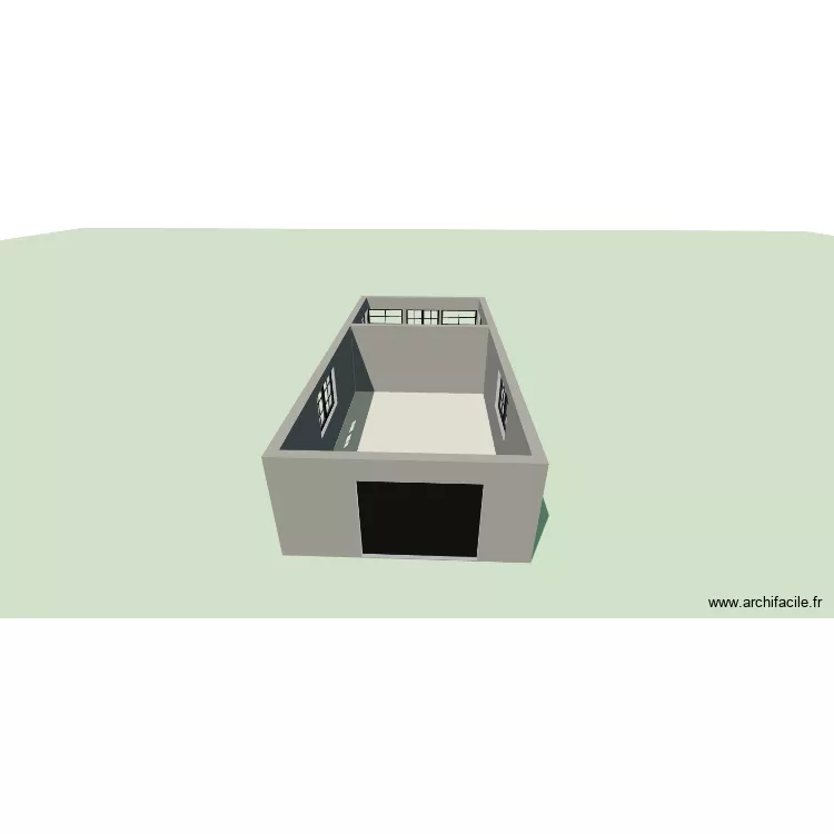 Garage. Plan de 2  et 53 m²