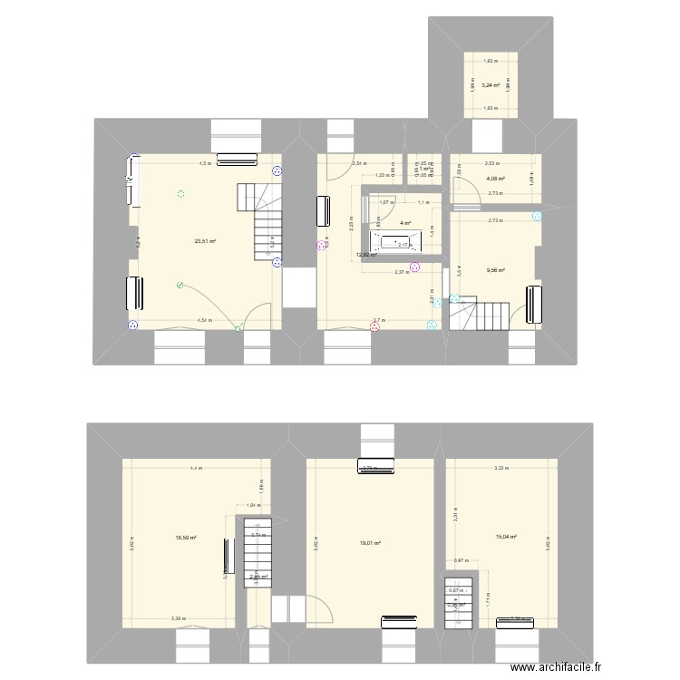 nargis. Plan de 12 pièces et 114 m2